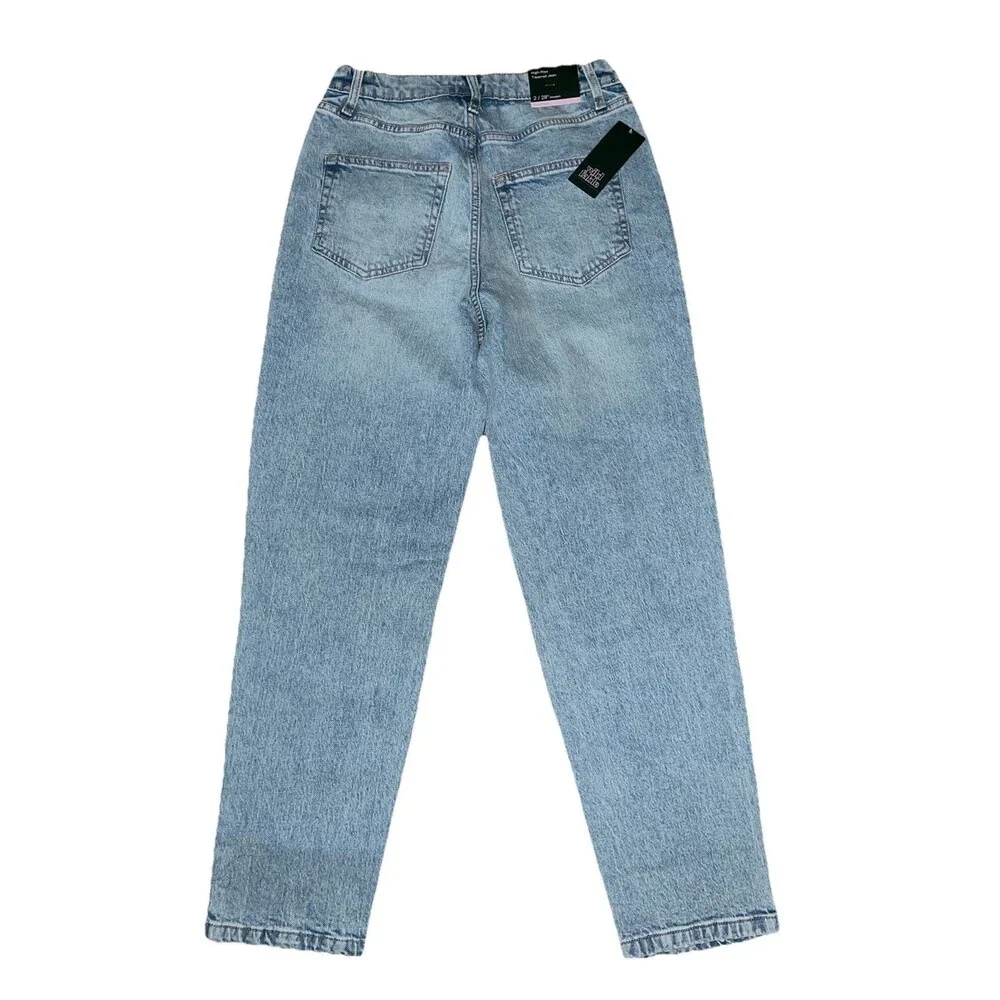 Wild Fable High-Rise Tapered Jeans Distressed Womens Size 2 28” Inseam Blue